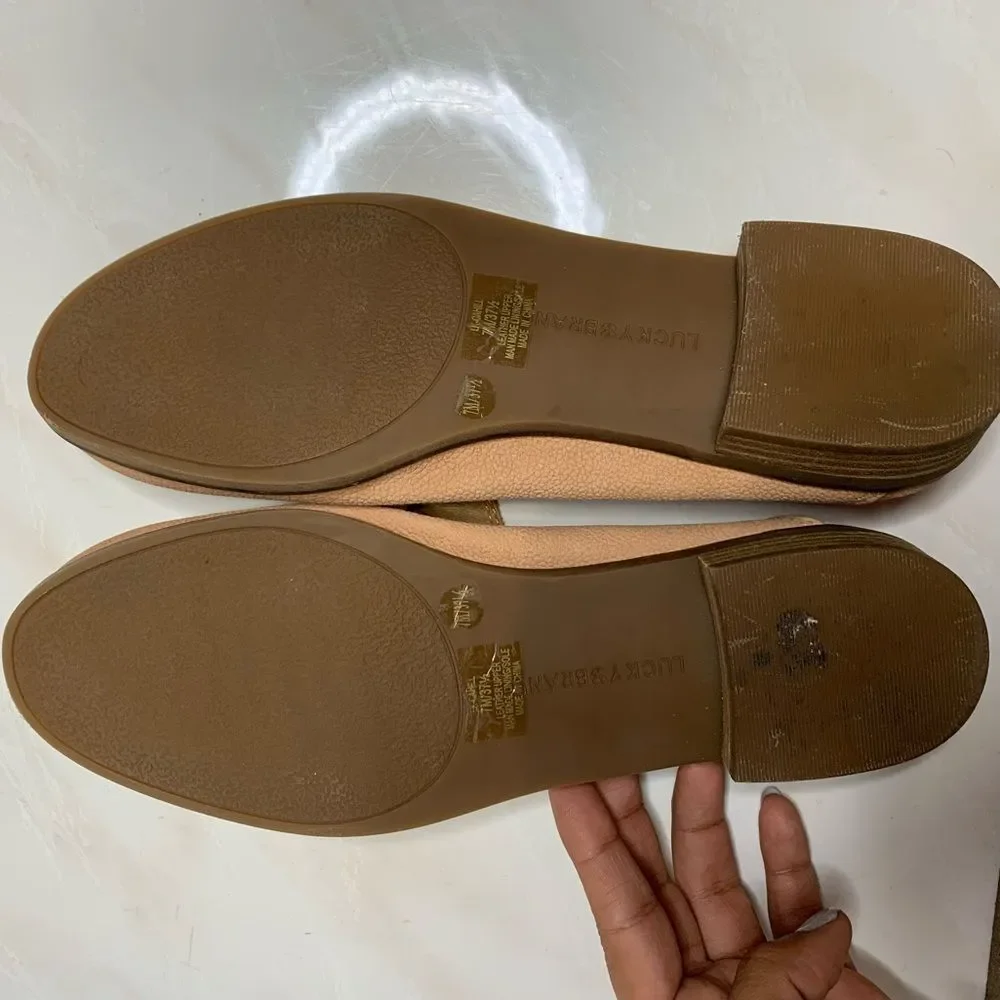 Lucky Brand Peach Leather Loafers